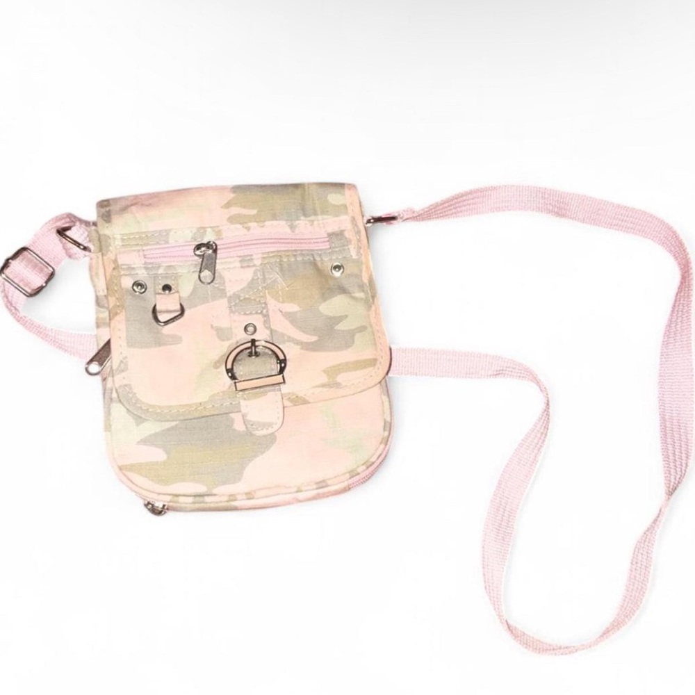Pink Camouflage Crossbody Bag